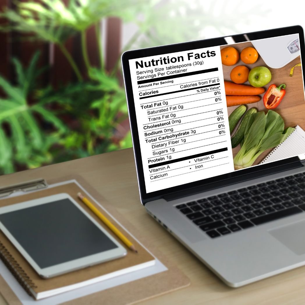 The image in this show that Nutrition and Lifestyle Alignment in laptop