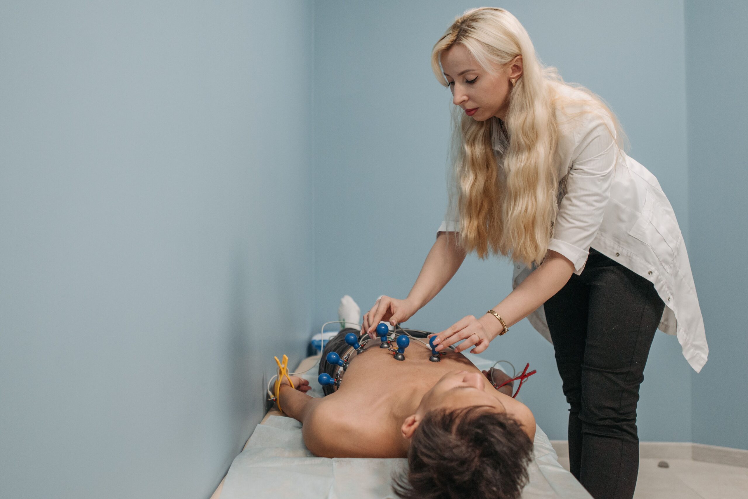 Holistic wellness practitioner supporting relaxation and stress recovery therapy