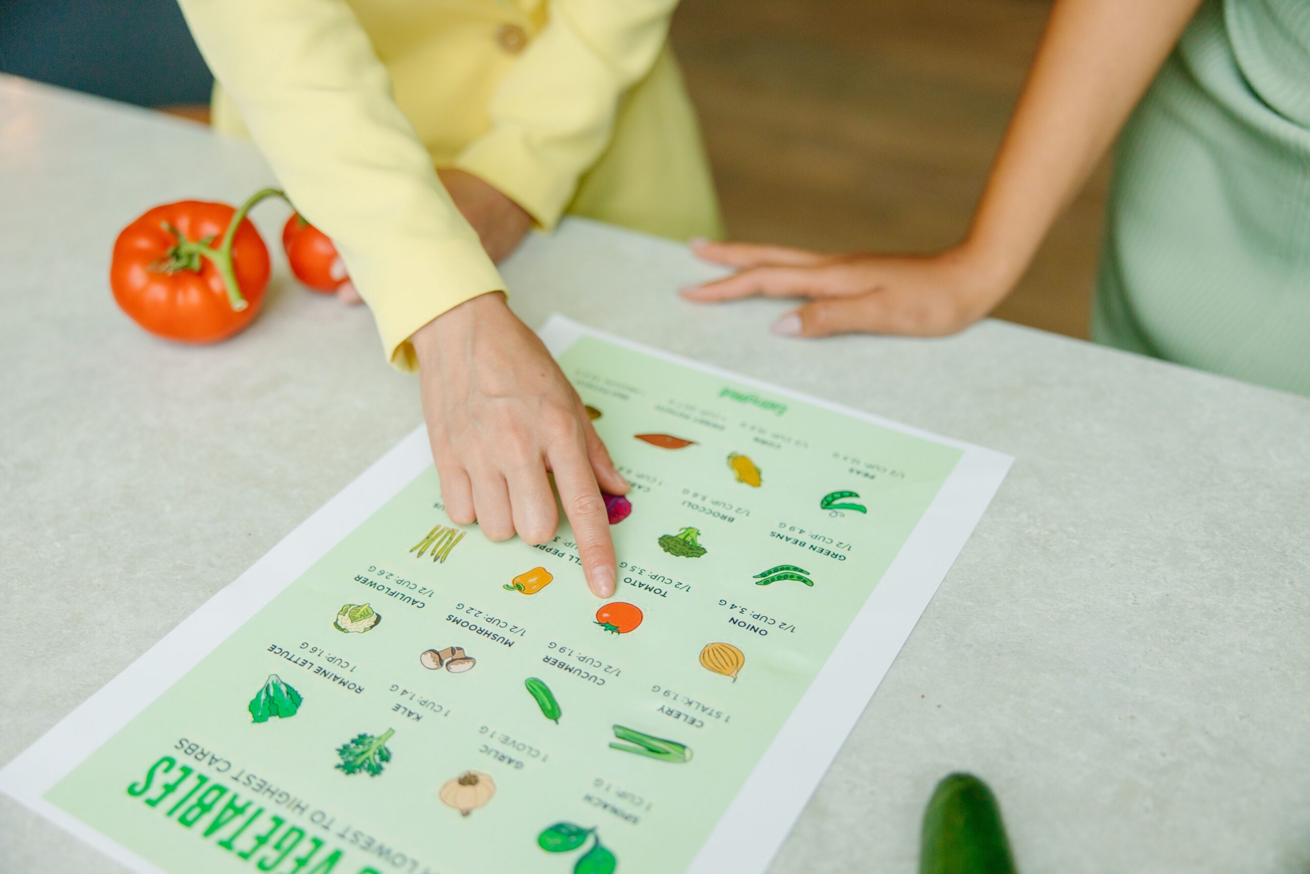 Interactive nutrition education materials promoting healthy eating habits and wellness
